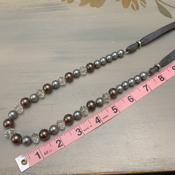 💕1928 brand vintage faux pearl and crystal long necklace - Picture 6 of 7